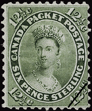 Reine Victoria 1859 - Timbre du Canada