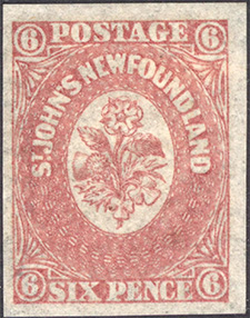Rose, chardon et trèfle 1862 - Timbre du Canada