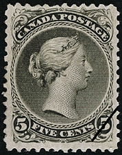 Reine Victoria 1875 - Timbre du Canada