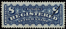 Timbre - Lettre recommandée 1875 - Timbre du Canada