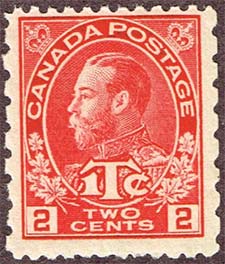 Roi Georges V 1916 - Timbre du Canada