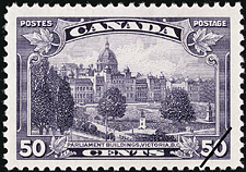 Parliament - Victoria 1935 - Timbre du Canada