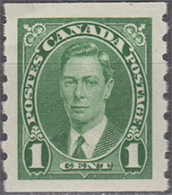 Timbre de 1937 - Roi Georges VI  - Timbre du Canada