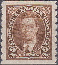 Timbre de 1937 - Roi Georges VI  - Timbre du Canada