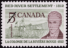 La colonie de la Rivière Rouge, 1812, Selkirk 1962 - Timbre du Canada