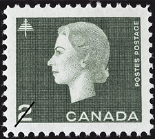 Reine Elizabeth II 1963 - Timbre du Canada