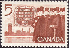 Timbre de 1966 - Conférence de Londres - Timbre du Canada
