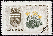Dryade à feuille entière, Territoires du Nord-Ouest 1966 - Timbre du Canada