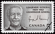 Timbre de 1967 - Georges Philias Vanier, Gouverneur général, 1959-1967 - Timbre du Canada