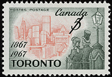 Toronto, 1867-1967 1967 - Timbre du Canada