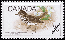 La Grive solitaire, Hylocichla guttata 1969 - Timbre du Canada