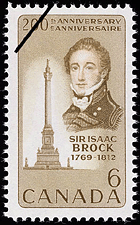 Sir Isaac Brock, 1769-1812, 200<sup>e</sup> anniversaire 1969 - Timbre du Canada