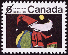 Père Noël 1970 - Timbre du Canada