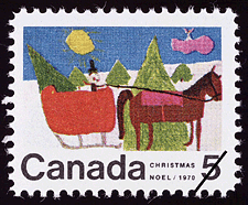 Traîneau 1970 - Timbre du Canada