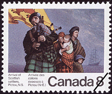 Arrivée des colons écossais à Pictou (N-É) 1973 - Timbre du Canada