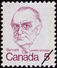 Timbre de 1973 - Bennett - Timbre du Canada