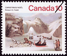 Timbre de 1974 - Le pain de sucre des chutes Montmorency - Timbre du Canada