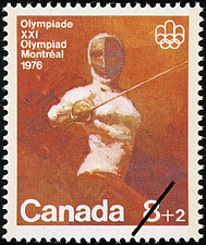 L'escrime 1975 - Timbre du Canada