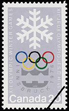 XII<sup>e</sup> Jeux olympiques d'hiver, Innsbruck, 1976 1976 - Timbre du Canada