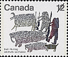 Timbre de 1977 - Chasseurs d'antan - Timbre du Canada