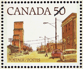 Scène de rue des Prairies 1978 - Timbre du Canada