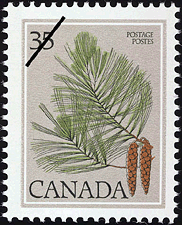 Pin blanc de l'Est, Pinus strobus 1979 - Timbre du Canada