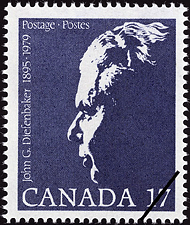 John George Diefenbaker, 1895-1979 1980 - Timbre du Canada