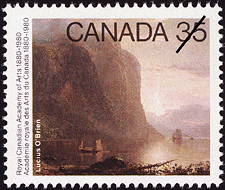 Lucius Richard O'Brien, Lever de soleil sur le Saguenay 1980 - Timbre du Canada