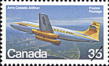 Avro Canada Jetliner  1981 - Timbre du Canada
