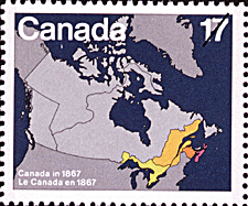 Timbre de 1981 - Le Canada en 1867 - Timbre du Canada