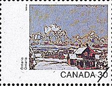 Ontario, Maison de briques rouges 1982 - Timbre du Canada