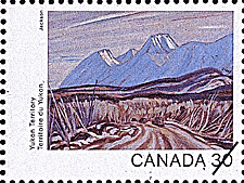 Territoire du Yukon, La route de l'Alaska près du lac Kluane 1982 - Timbre du Canada