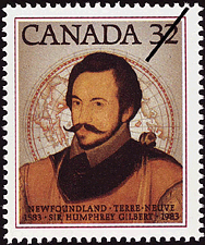 Terre-Neuve, 1583-1983, Sir Humphrey Gilbert 1983 - Timbre du Canada