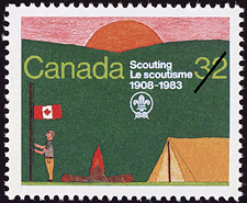 Le scoutisme, 1908-1983 1983 - Timbre du Canada