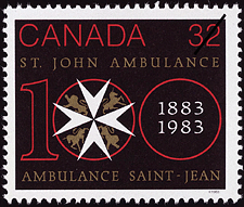 Ambulance Saint-Jean, 1883-1983 1983 - Timbre du Canada