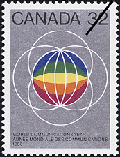 Année mondiale des communications, 1983 1983 - Timbre du Canada