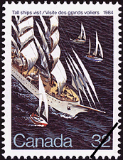 Visite des grands voiliers, 1984 1984 - Timbre du Canada