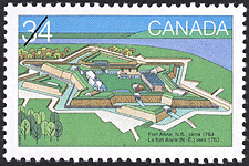 Le fort Anne (N.-É.) vers 1763 1985 - Timbre du Canada