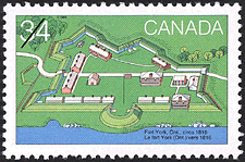 Le fort York (Ont.) vers 1816 1985 - Timbre du Canada