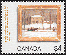 Musée des beaux-arts de Montréal, 1860-1985, La vieille maison Holton à Montréal 1985 - Timbre du Canada