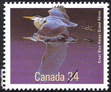 Grand Héron 1986 - Timbre du Canada