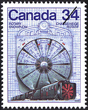 Chasse-neige rotatif 1986 - Timbre du Canada