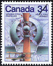 Hélice à pas variable  1986 - Timbre du Canada
