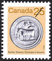 Étampe à beurre 1987 - Timbre du Canada