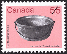Chaudron en fer 1987 - Timbre du Canada