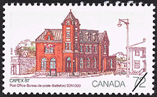 Bureau de poste, Battleford, S0M 0E0 1987 - Timbre du Canada