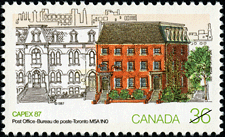 Bureau de poste, Toronto, M5A 1N0 1987 - Timbre du Canada