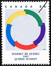 Sommet de Québec, 1987 1987 - Timbre du Canada