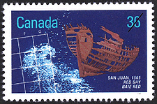 San Juan, 1565, Baie Red 1987 - Timbre du Canada