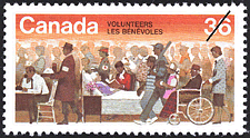 Les bénévoles 1987 - Timbre du Canada
